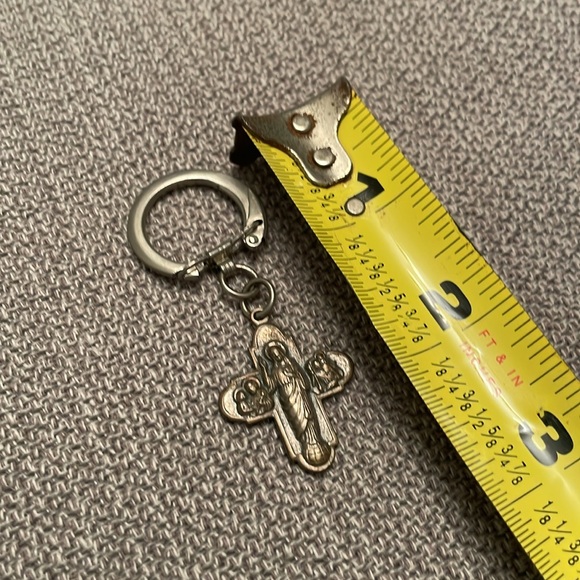 Religious Keychain Key Fob Sacred Heart Auto League Keychain From Italy - Picture 7 of 8